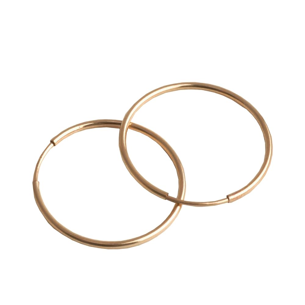 14K Gold Filled Endless Hoops - 14mm