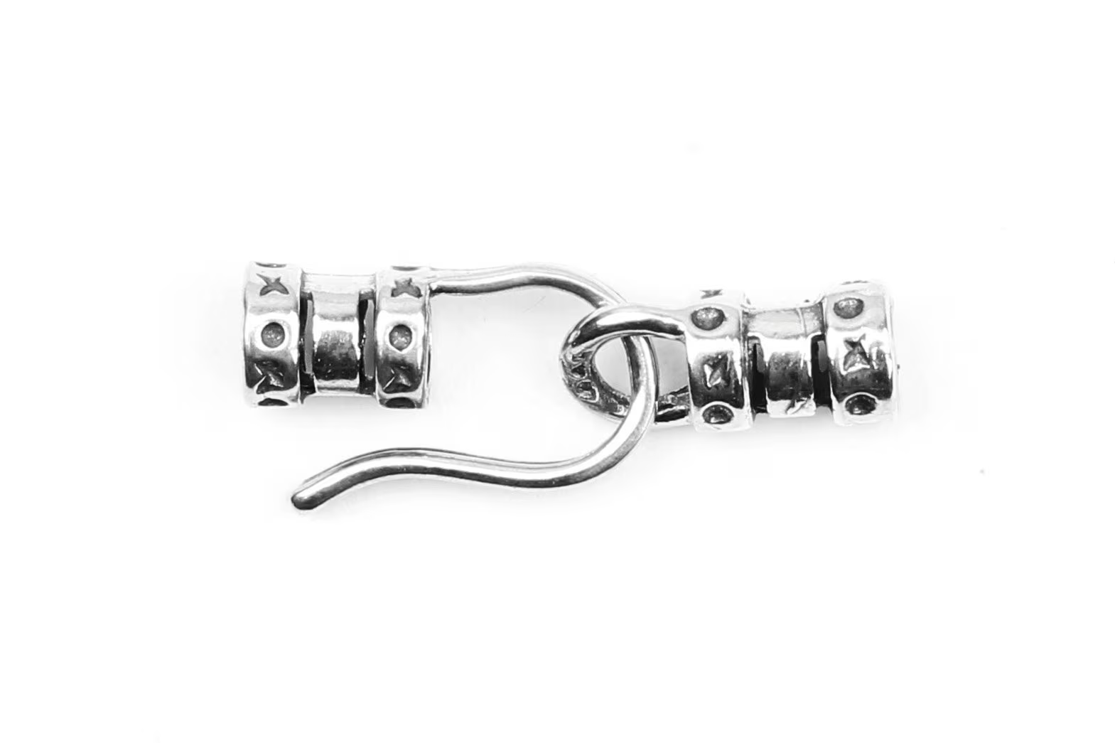 Sterling Silver Leather Clasps 2mm