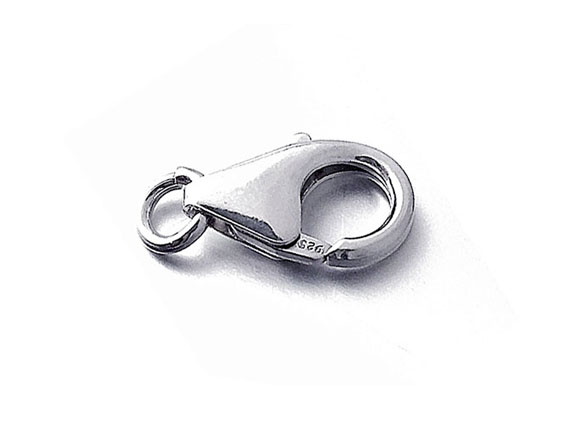 Sterling Silver Pear Shape Lobster Claw Clasps - 16mm