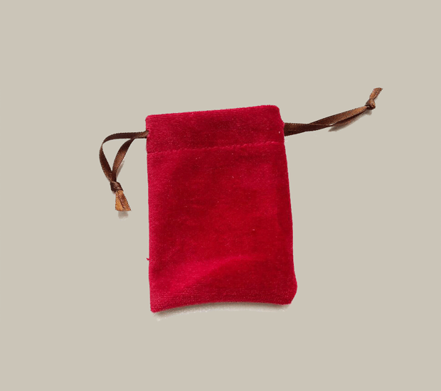 Small Velvet Pouches - Red