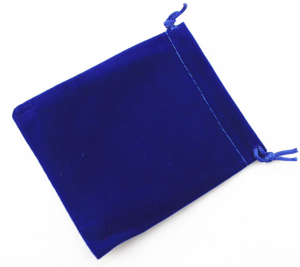 Large Velvet Pouches - Blue