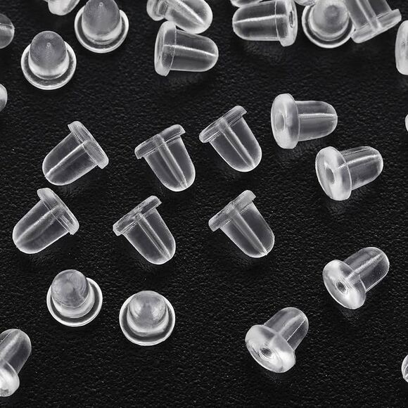 Plastic Earring Nuts - 4.5mm