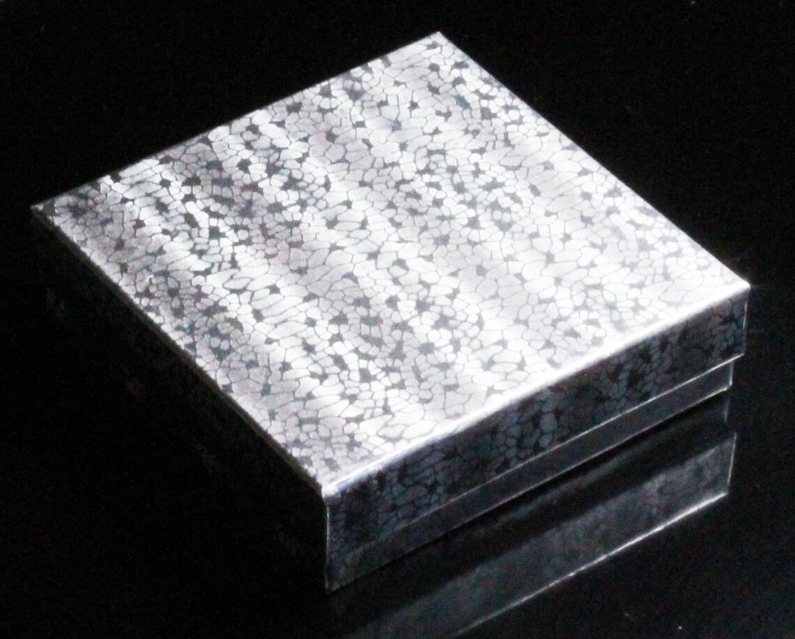 Cotton-filled Jewelry Gift Boxes - 3”x 3”x 1” Silver