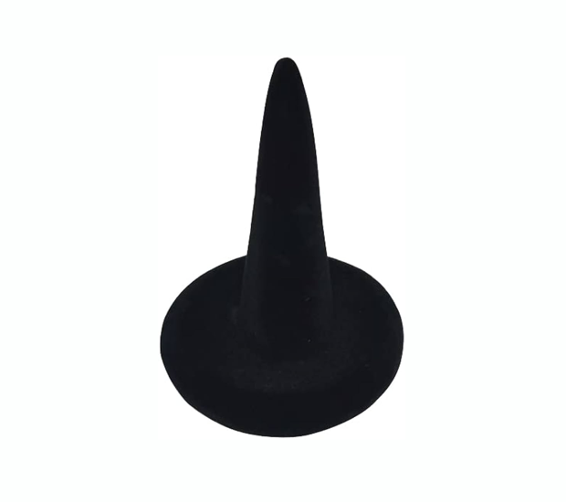 Single Ring Finger Display - Black Leatherette