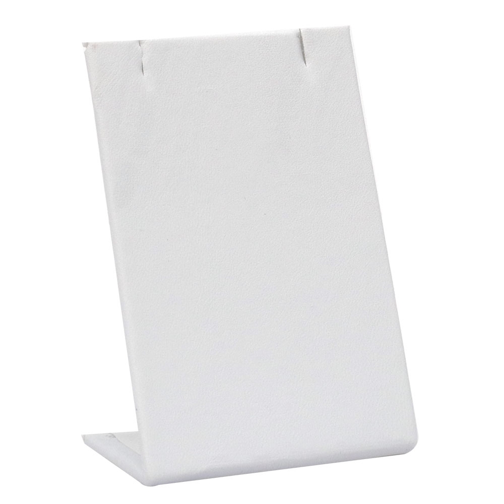 Stand-up Earring Display - White Leatherette