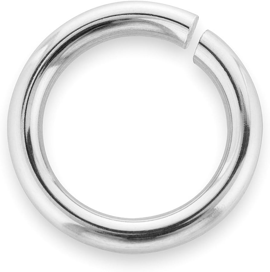 Sterling Silver Open Jump Rings - 8mm