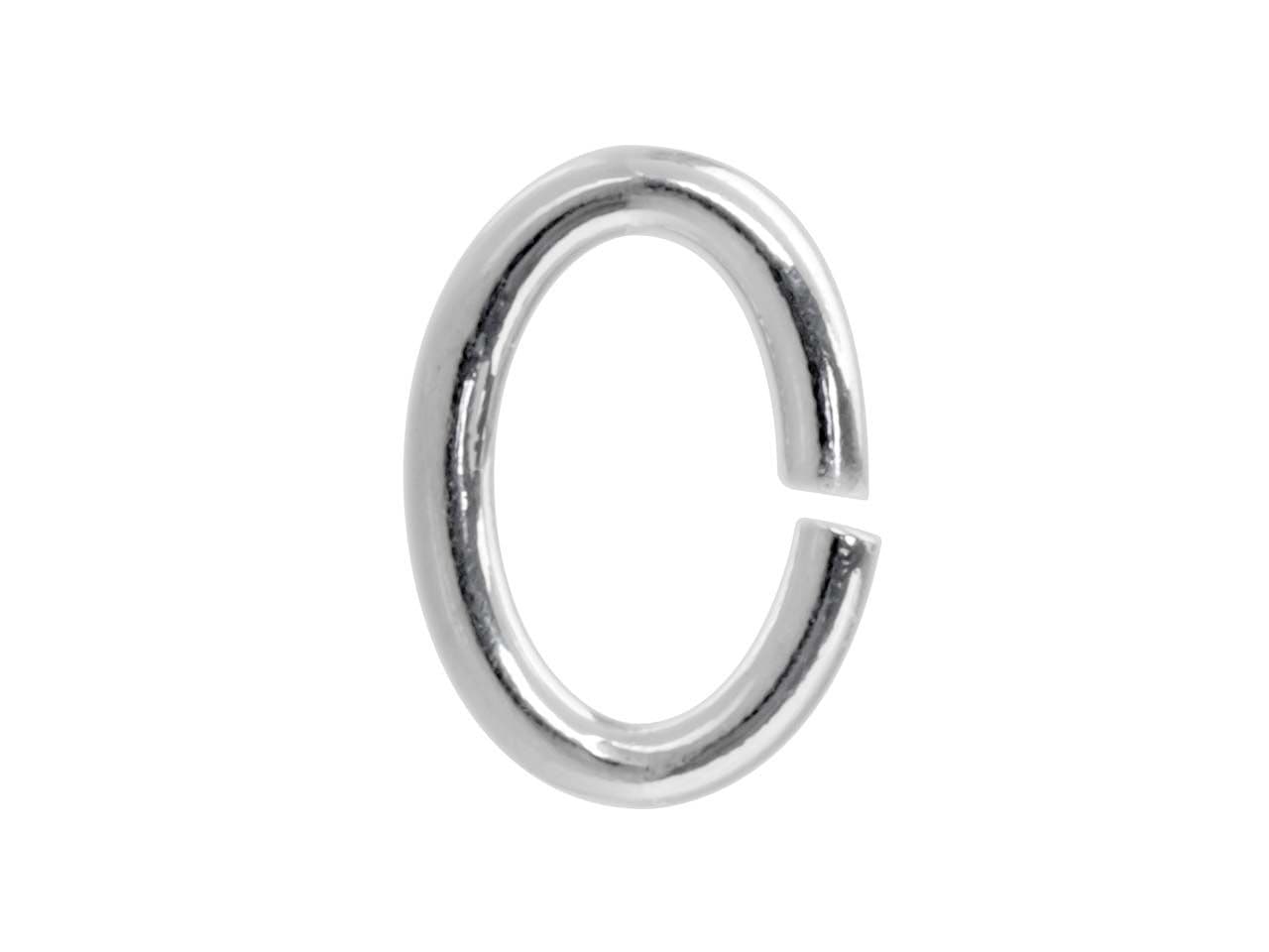 Sterling Silver Open Oval Jump Rings  - 4.1x6.4mm