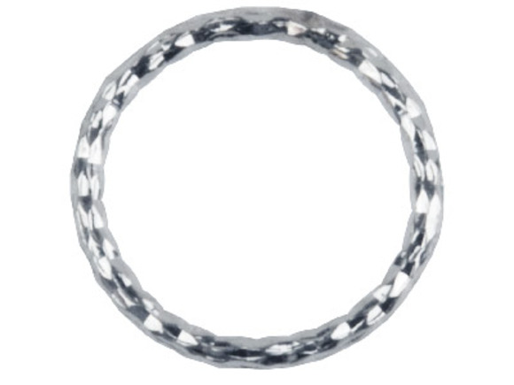 Sterling Silver Sparkle Jump Rings - 76x6mm