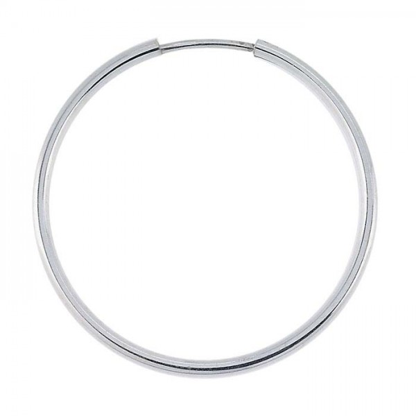 Sterling Silver Endless Hoops w/ Hinge - 1.5 x 65mm