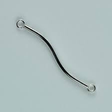 Sterling Silver Spiral Tube w/ 1 Closed 1 Open JR - 1mm x 22mm