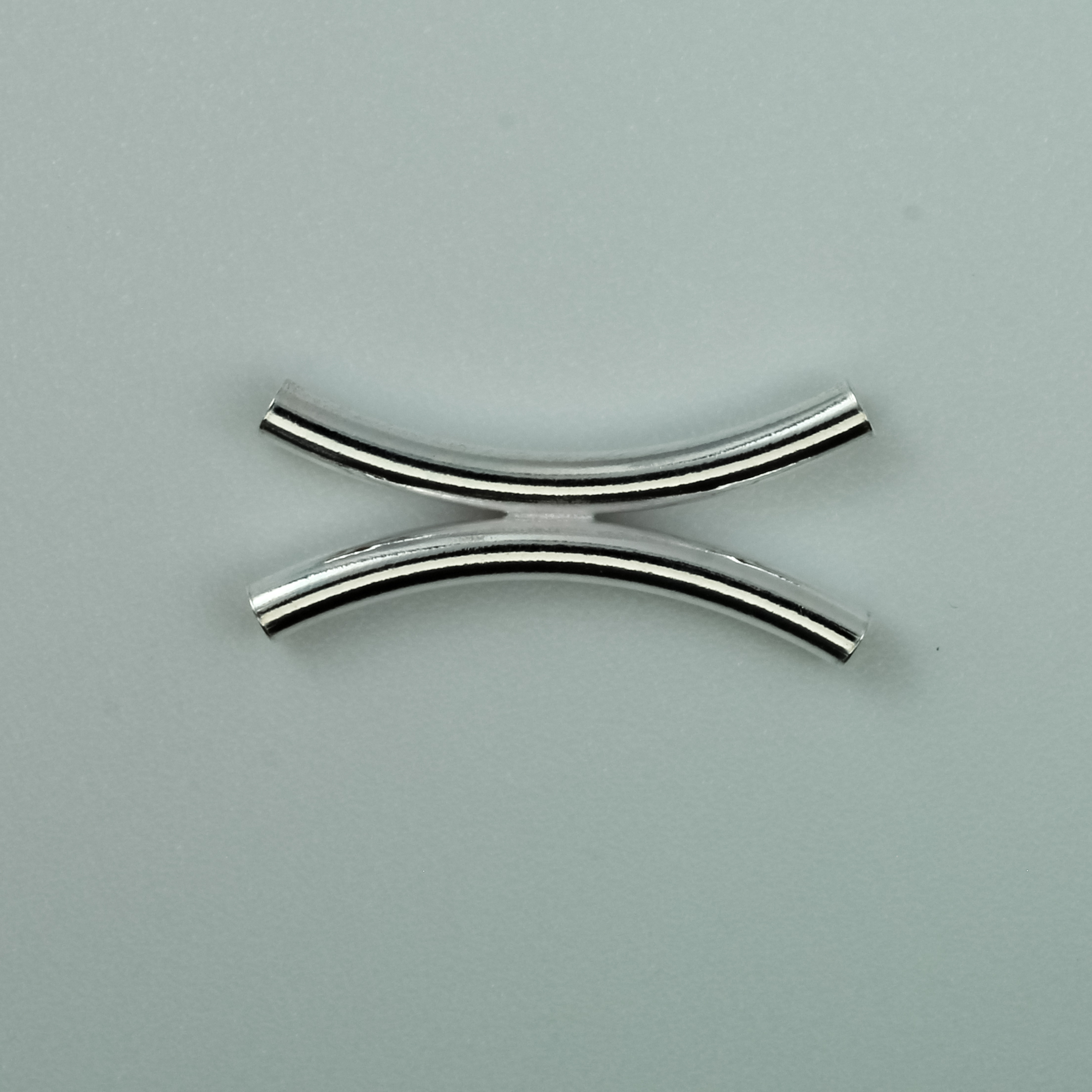 Sterling Silver Double Curve Tube 1.5mm x 9mm