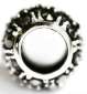 Sterling Silver Beads with Marcasite - 9mm x 11mm ( 6mm Hole)