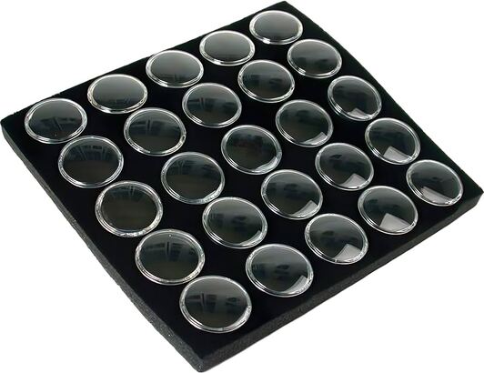 Gemstone Jars W/Trays - Black