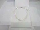 Picture 1 of 3 Picture 2 of 3 Picture 3 of 3 White Faux Leather Necklace Pendant Display Box Chains Beads Pearls Folder