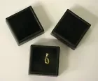 6pcs Glass top Square Gem Jars Box Black Gemstones Coin White/Black Foam 1 1/2