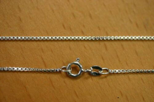 30" 1.3mm Solid 925 Sterling Silver Box Chain Necklace Made in Italy Jewelry