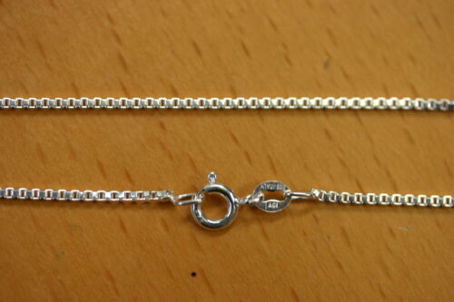 1.4mm Solid .925 Sterling Silver Box Chain Made in Italy 18"