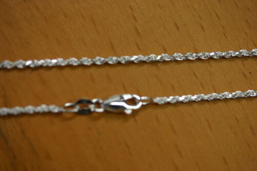 1.5mm Solid 925 Sterling Silver Diamond Cut Rope Chain Necklace 16" Made in Italy