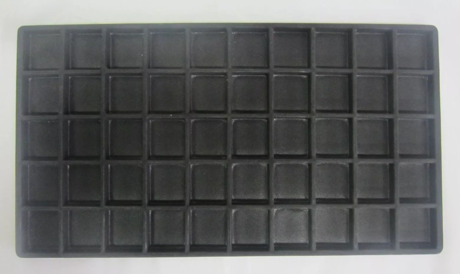 1pc Black Flocked Compartment Display Slots Inserts for Jewelry Cases and Trays(50 Slot)