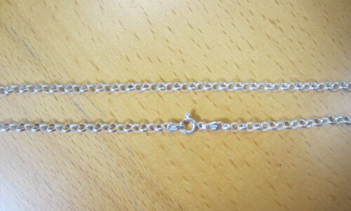 3.7mm Solid 925 Sterling Silver Rolo Necklace Made in Italy 16"