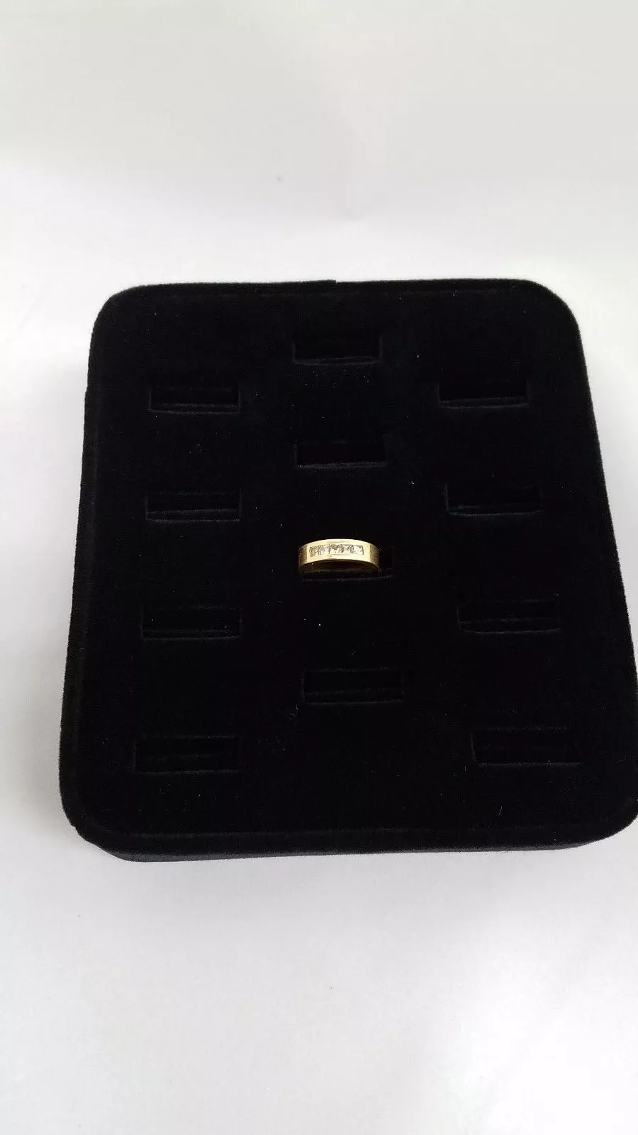 12-Slot Ring Holder Display Black Velvet Free Shipping