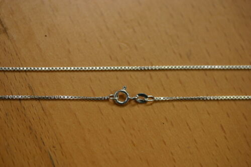 1.3mm Solid .925 Sterling Silver Box Chain Made in Italy 16"