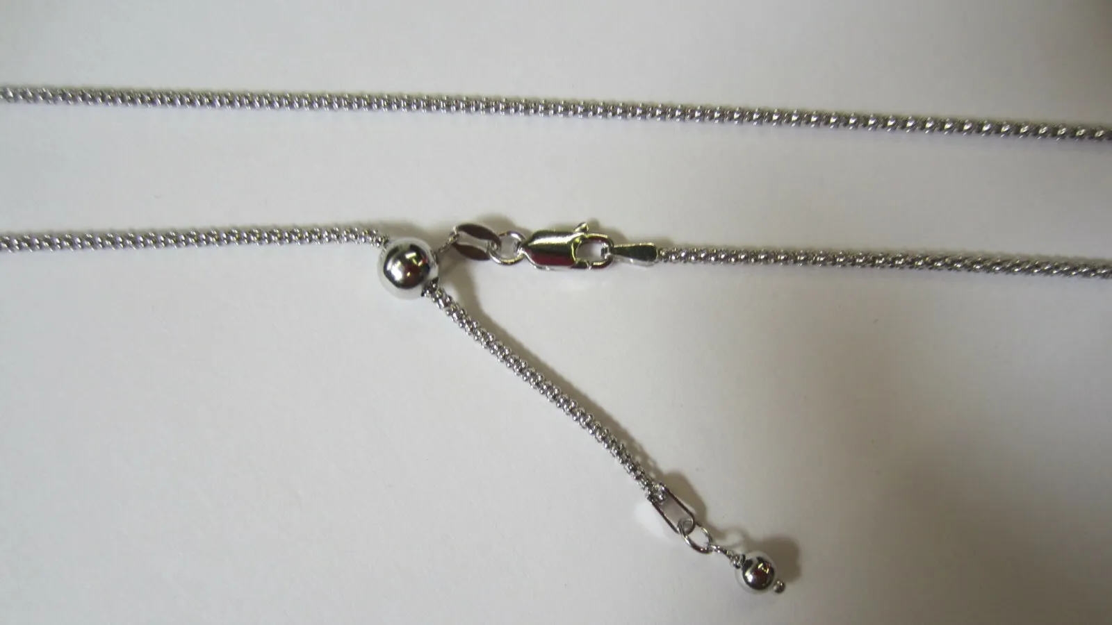 1.7mm Solid Sterling Silver Adjustable Oxidized Popcorn Necklace Chain up to 30