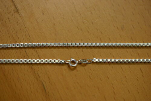 20" 2.4mm Solid 925 Sterling Silver Box Chain Necklace Made in Italy Jewelry