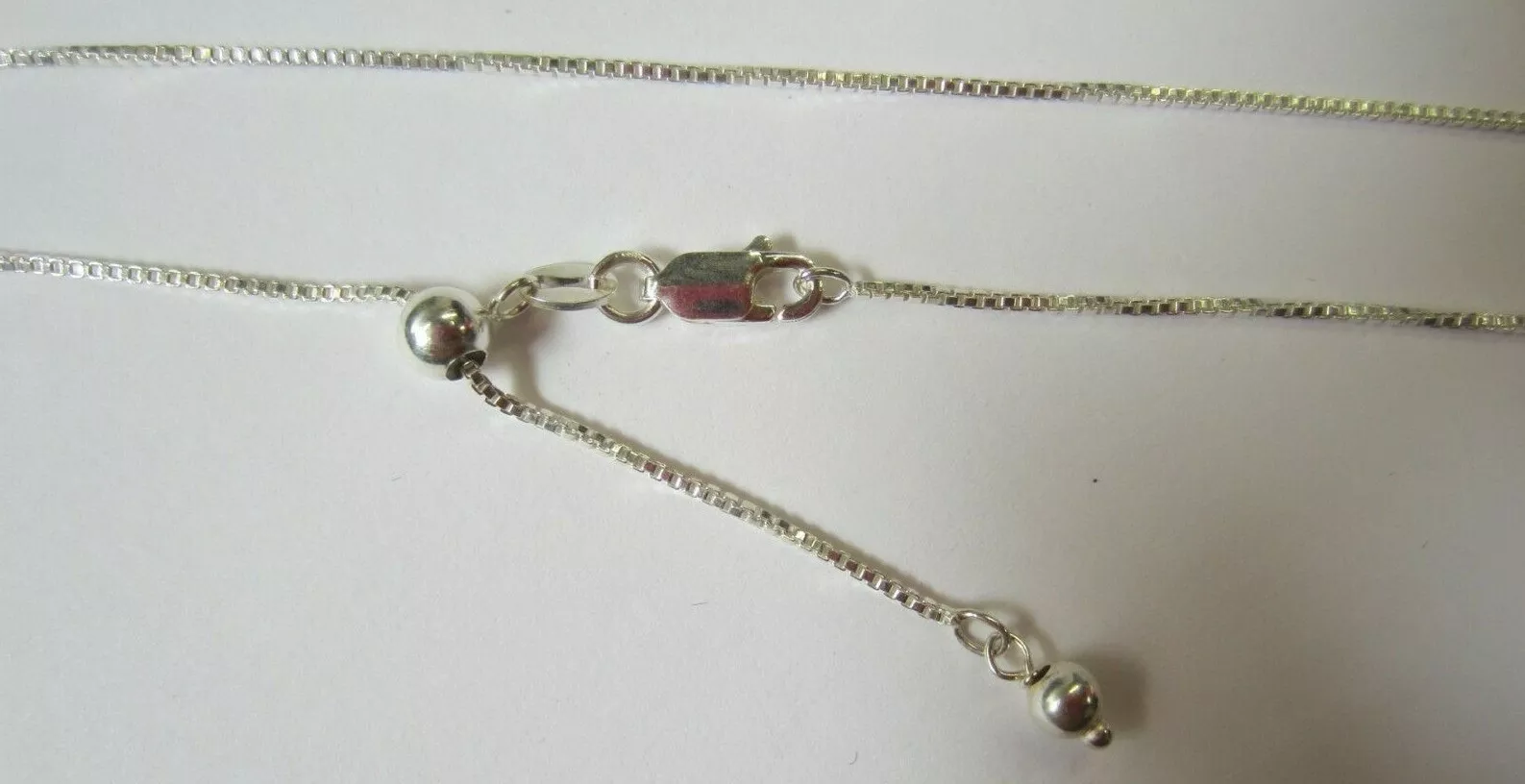 1.1mm Solid 925 Sterling Silver Adjustable Wheat Necklace Chain up to 22"