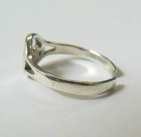 Sterling Silver Adjustable Toe Ring Moon Face with Star Design Oxidized Jewelry