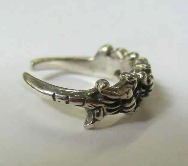 Sterling Silver Adjustable Toe Ring 4 Scorpions Design Oxidized Jewelry T44