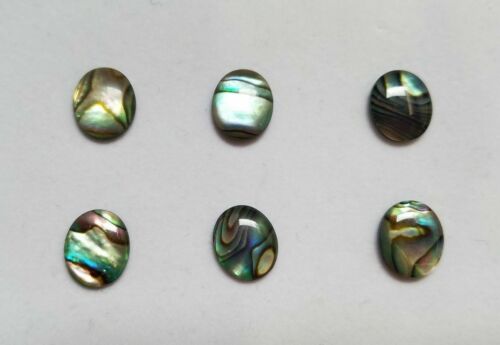 10pcs 5x7mm Natural Paua Shell Abalone Calibrated Oval Cabochon Gems Jewelry