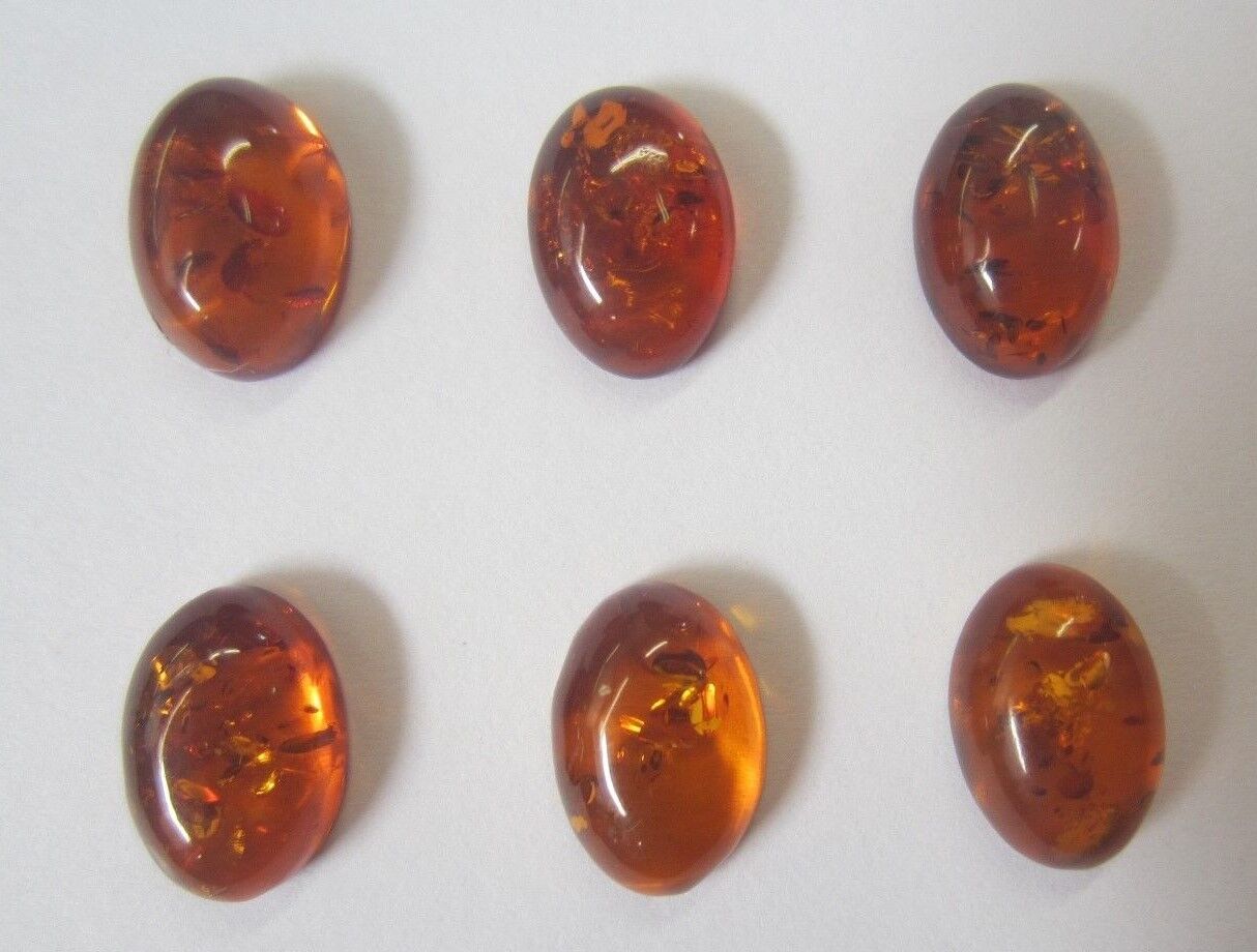 2pcs Natural Oval Amber Cabochon High Quality Gemstones 9x13mm 13x9mm