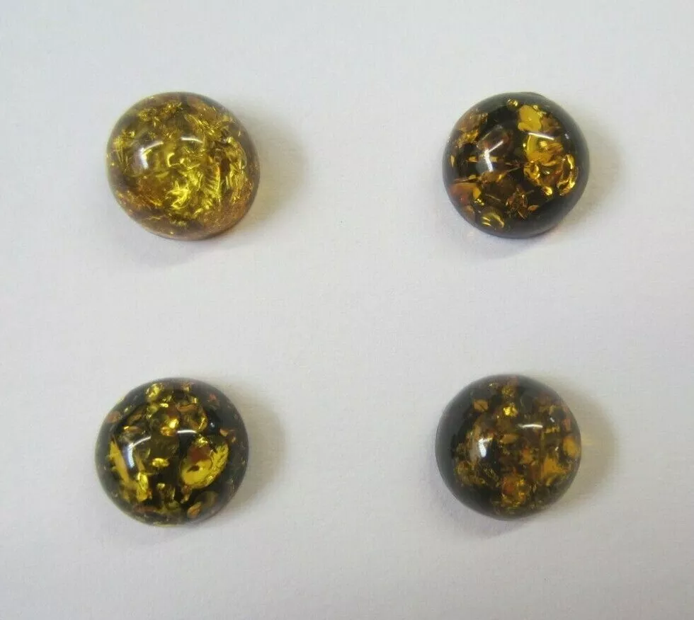 16mm Natural Green Amber Round Cabochon High Quality Gemstones Jewelry