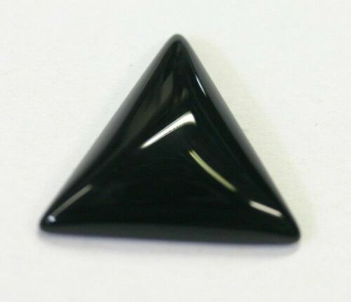 4pcs 10mm Natural Black Onyx Calibrated Triangle Cabochon Gemstones Gems Jewelry