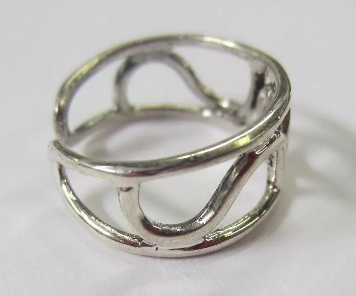 Sterling Silver Adjustable Toe Ring Solid 925 Jewelry 7.5mmH TF