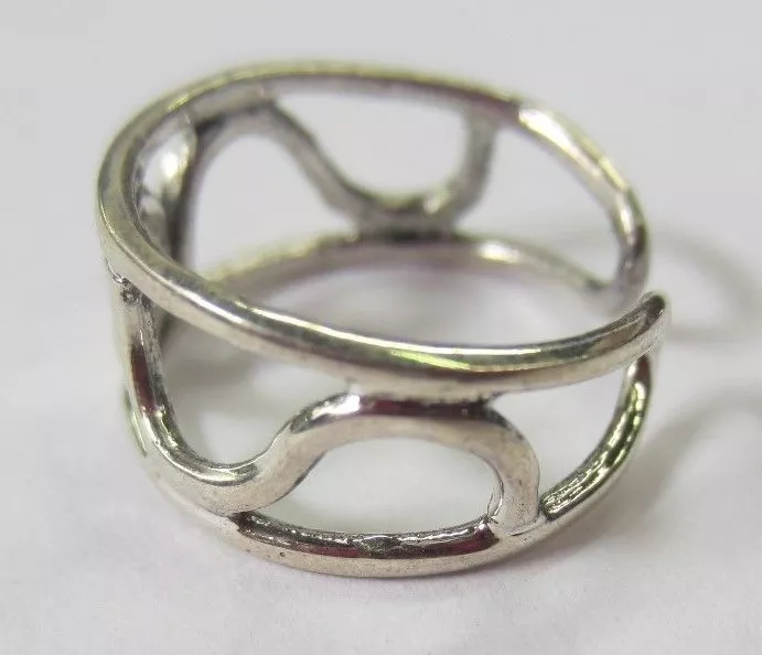 Sterling Silver Adjustable Toe Ring Solid 925 Jewelry 7.5mmH TF