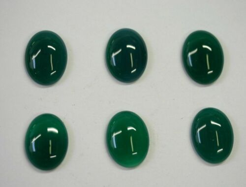 15x20mm Natural Green Onyx Calibrated Oval Cabochon Gemstones Gems Jewelry