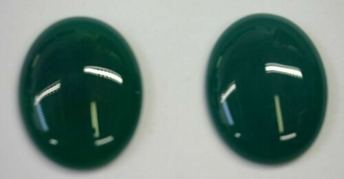 15x20mm Natural Green Onyx Calibrated Oval Cabochon Gemstones Gems Jewelry