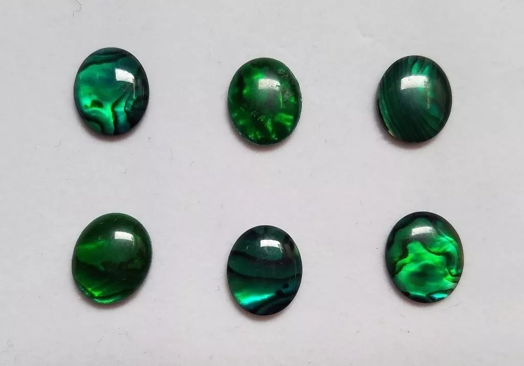 6pcs Green Paua Shell Oval Cabochon 12x16 sizes Cabs Jewelry Gems