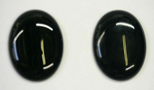 22x30mm Natural Black Onyx Calibrated Oval Cabochon Gemstones Gems Jewelry