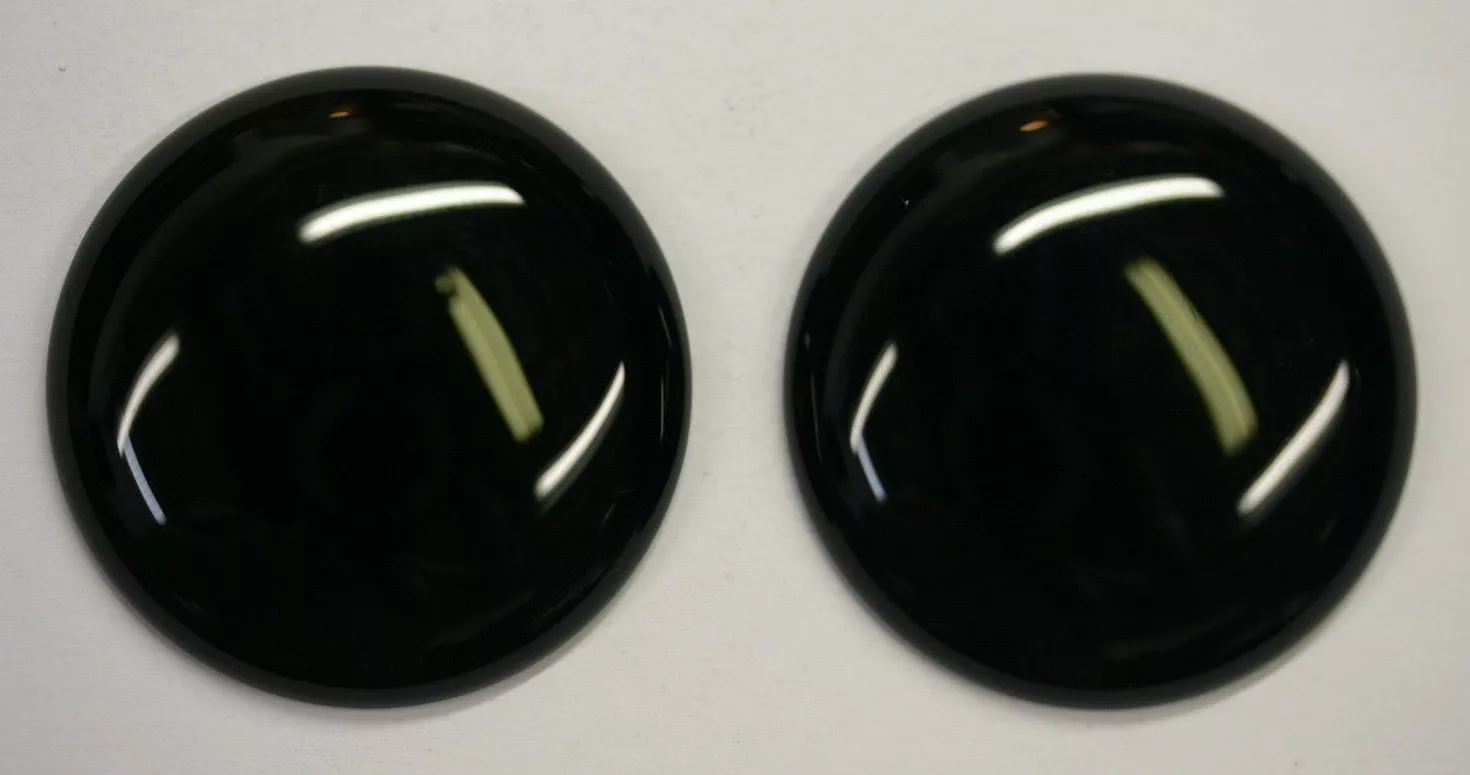 Natural Black Onyx Round Calibrated Cabochon 25mm  Gemstones Jewelry