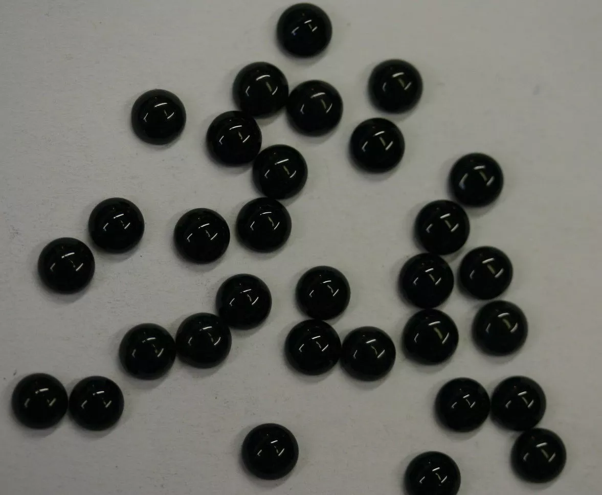 10pcs Black Onyx Round Cabochon 8mm Gemstones