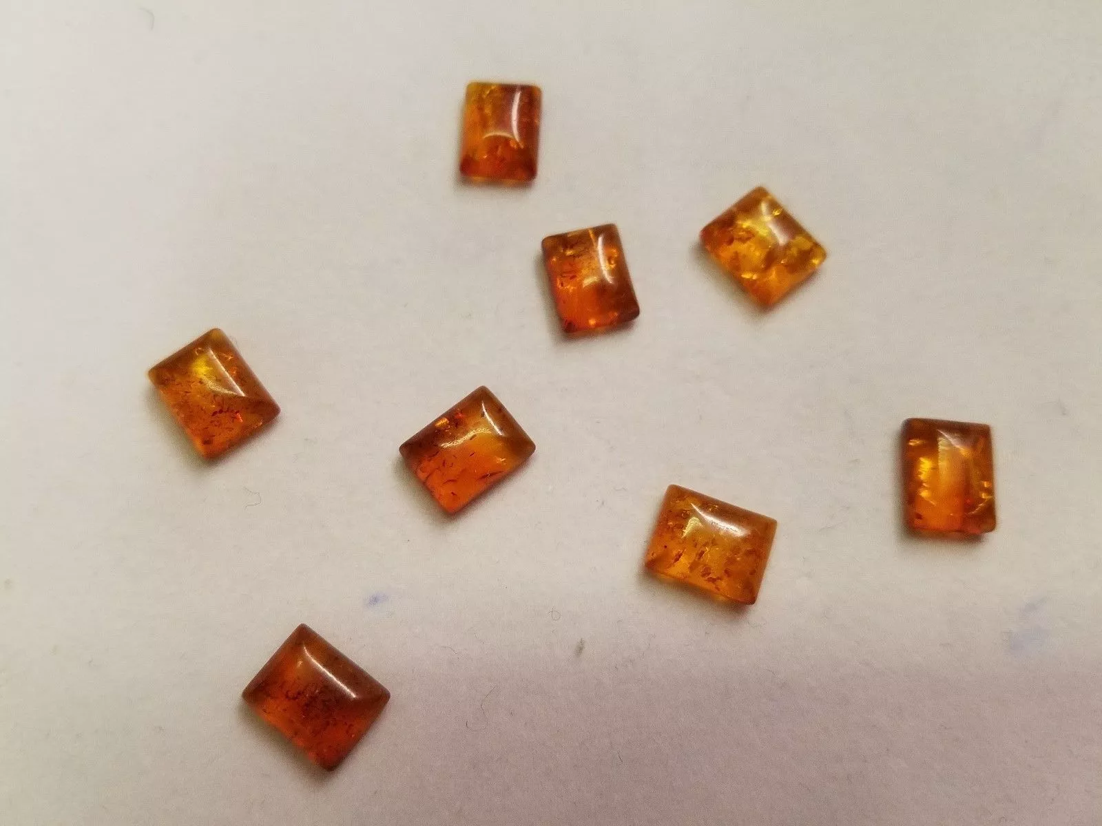 Natural Calibrated Rectangle Amber Cabochon High Quality Gemstones 7x9mm 9x7m