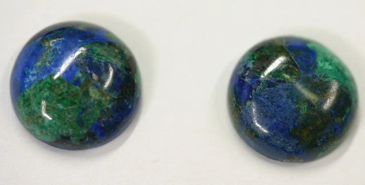 Natural Azurite Malachite Round Cabochon 30mm Gemstones