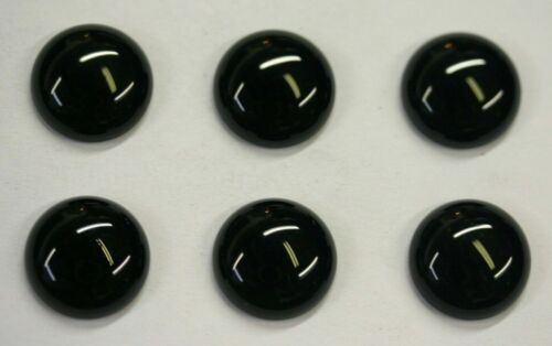 4pcs 18mm Natural Black Onyx Calibrated Round Cabochon Gemstones Gems Jewelry