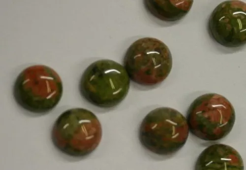 6pcs Unakite Round Calibrated Cabochon Gemstones High quality Hard to Find 8mm