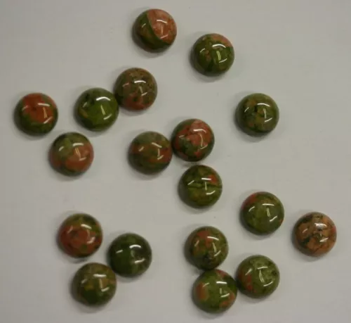 6pcs Unakite Round Calibrated Cabochon Gemstones High quality Hard to Find 8mm