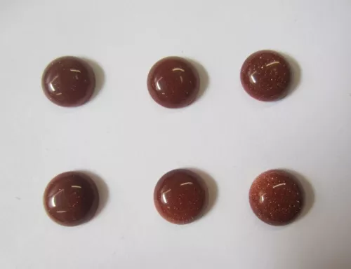 6pcs Goldstone Round Cabochon High Quality 8mm Gemstones Cabs