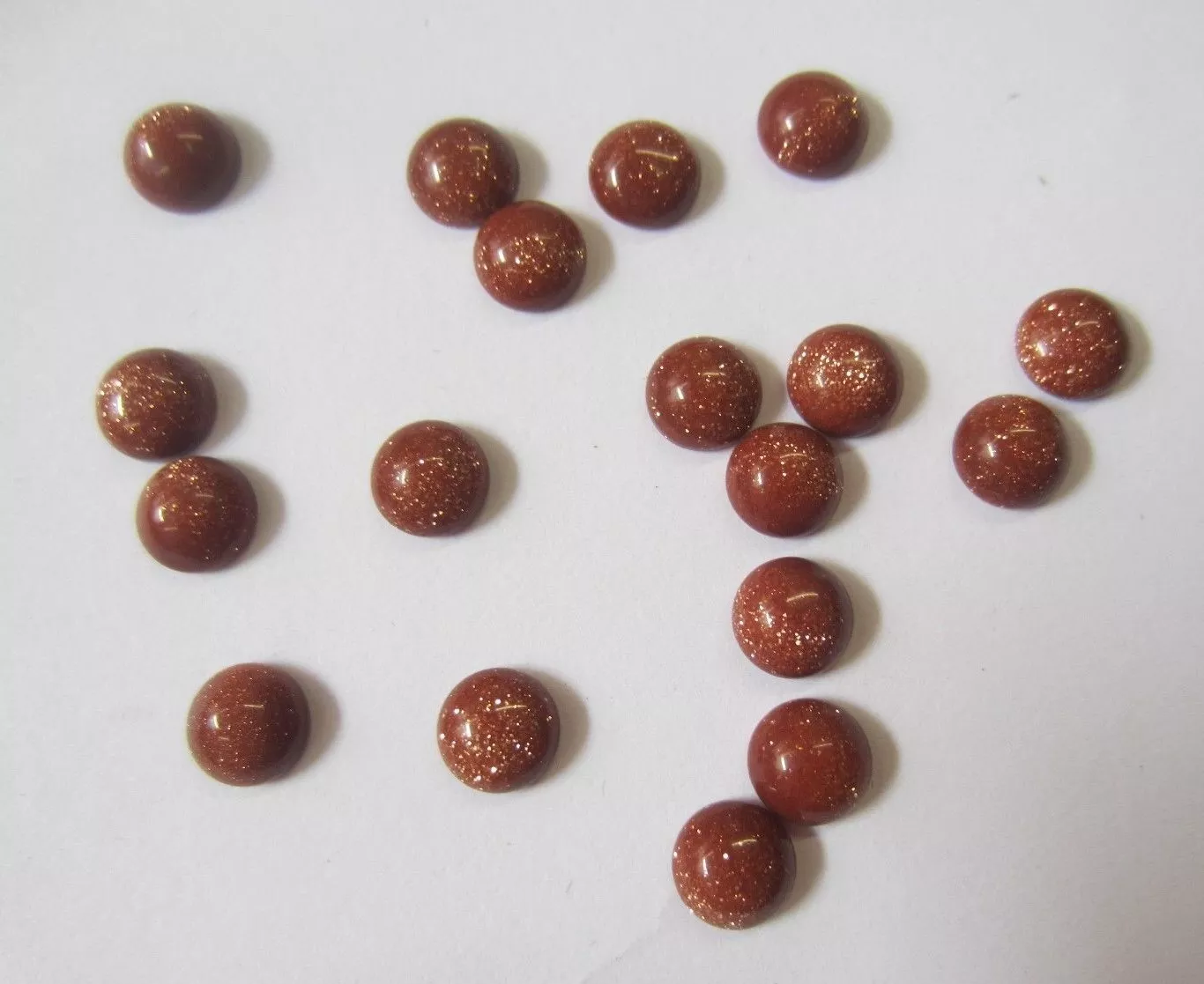 10pcs Goldstone Round Cabochon High Quality 4mm Calibrated Gemstones